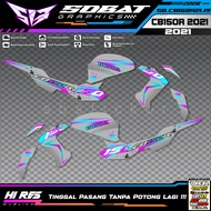 STRIPING CB150R 2021 STICKER VARIASI - STRIPING HOLOGRAM UV TRANSPARAN HONDA CB150R 2021 VIRAL