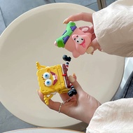 Cartoon SpongeBob Case For Airpods 3 Pro 2 1 Case Apple AirPods Pro Silicone soft Case Cover Airpods3 with Keychain Earphone Box