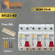 Free Din Rail RCBO Circuit Breaker 1P+N 16A 32A 63A 230V Residual Current Breaker