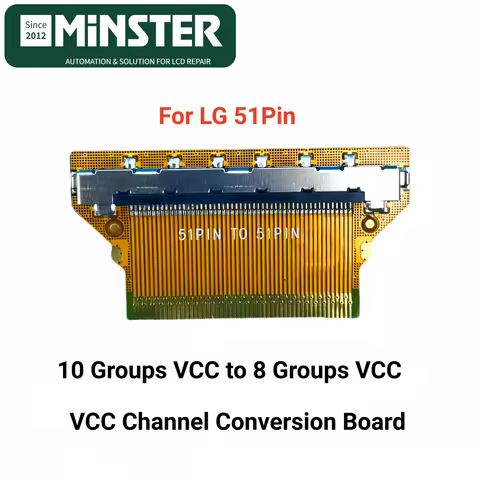 51Pin 10 to 8 Group VCC Power Channel Adapter Converter Connector Board Card Plate for LCD LED TV Sc