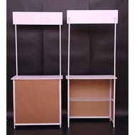 Exhibition Counter Booth table Sales -Iron Portable Trade Show with Top Board Promotion