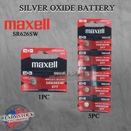 SR626SW 1.55V MAXELL SILVER OXIDE BATTERY (1PC/5PCS) USE BY 12/2027