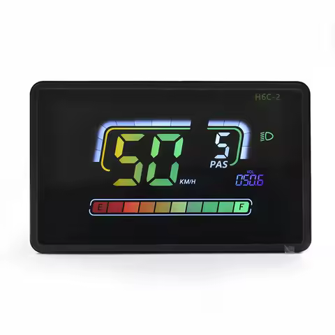 H6C-2 Electric Bicycle Display For Uart2 24V/36V/48V/60V Waterproof Wired Cycling Computer Bike Spee