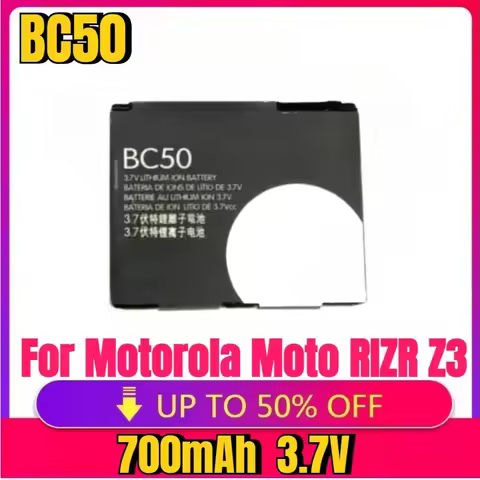 New High Quality Battery BC50 700mAh for Motorola Moto RIZR Z3 ROKR Z6m SLVR L2 L6 L7 KRZR K1 K2 R1 