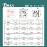 BS BOSS 6inch 8inch 10inch 12 inch household Exhaust Fan household ventilation fan Kipas ekzos rumah