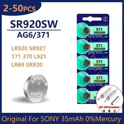 Original For SONY AG6 371 SR920SW LR920 SR927 171 370 L921 LR69 SR920 Button Batteries Remote Cell C