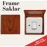 Switch Cover / Switch Frame / Room Decoration / Genuine Teak Wood Frame