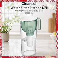 Cleansui CP504-GN Water Filter Pitcher 1.7L PFOS PFOA Removal 1 Cartridge Green