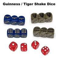 Guinness / Tiger Shake Dice Six Sided Spot Dice Game Dadu