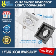 GU10 1 Head Spotlight Adjustable Single Recessed Downlight Single Head Downlight Philips Bulb Option