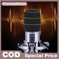 thewoodfamer 1PC AT2020 Mic Windscreen Cover,Windproof Foam  Filter for Audio Technica ATR2500 AT203
