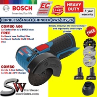 COMBO BOSCH 12V Cordless Angle Grinder GWS12V-76**SOLO or Battery & Charger Set  F.O.C 3x Cutting Di