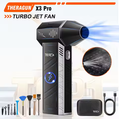 X3Pro 150000RPM Wind Speed 52m/s Portable Mini Turbo Jet Fan，Compressed Air Duster，Industrial Duct F