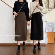A midi skirt, long plain skirt-msf 809