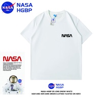 NASA fashion co-branded printed short-sleeved T-SHIRT Lelaki mens round-necked plain microfiber cott