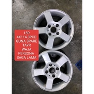 USED SPORT RIM 15 INCH RM160 1BIJI BOLEH GUNA SPARE TAYAR WAJA PERSONA IRIZ SAGA LAMA