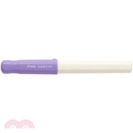 百樂PILOT kakuno微笑鋼筆(F)-白桿粉紫