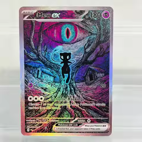 Pokemon Mew ex English Card Holographic Foil DIY Premium Anime Collection Card