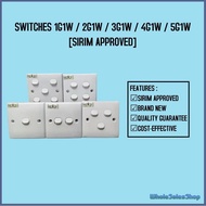 [SIRIM APPROVED] SWITCHES 1G1W / 2G1W / 3G1W / 4G1W / 5G1W