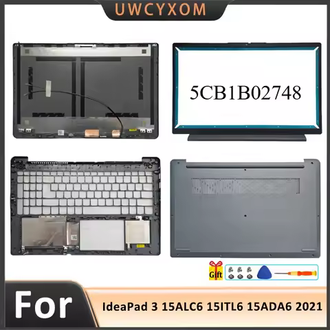 New For IdeaPad 3 15ADA6 15ALC6 15ITL6 15S 2021 5CB1B02748 Laptop LCD Back Cover /Front Bezel/Palmre