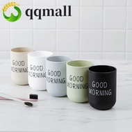 QQMALL Good Morning Cup for Beverages Travel Reusable Toothbrush Holder Storage Organizer Cup Drinki