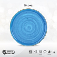 Sango Java Blue Jumbo Coupe Plate 31cm Ceramic Coupe Plate for Hotel, Restaurant, Cafe