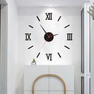 {Best-selling party decoration}นาฬิกาอะคริลิค3D มีตัวเลขโรมันนาฬิกาแขวนผนังใหม่,นาฬิกาแขวนผนังเงียบปราศจากการเจาะสติ๊กเกอร์นาฬิกา DIY