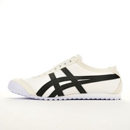 Asics Onitsuka เม็กซิโก66สีขาวสีดำคู่ทุกการแข่งขันที่ไม่ซ้ำกันลื่นกีฬารองเท้าลำลอง36-45