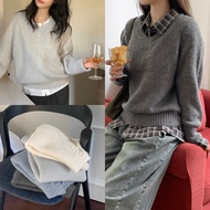 A022 98 C V-Neck Knitted Wool Top 98doci Temperament Autumn Winter Wear