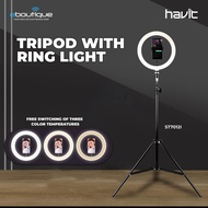 Havit LED Ring Light With Tripod Stand For Photo Studio Photography 26cm (St7012i)