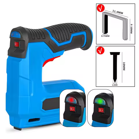 Electric Staple Gun Construction Stapler Nail Tacker USB Charging Wireless Electric Straight Nail Gu