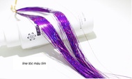 [HCM]Combo 2 line tóc kim tuyến nối tím  - mỗi tép 3d có từ 80-100 sợi- mua 5 line tặng 1 line