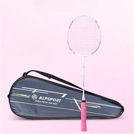 ALPSPORT Badminton Racket Carbon Fiber Pre-strung with Grip 4U/80-85g 1pcs badminton racket With Bag