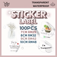 Sticker Label Transparent | Sticker Product 7cm/8cm/9cm/10cm Sticker Transparent