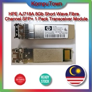 HPE 8Gb Short Wave Fibre Channel (SW FC) SFP+ 1 Pack Transceiver (AJ718A)