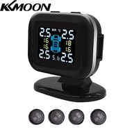 KKmoon รถ TPMS ยางความดันระบบการตรวจสอบมินิ USB ยางความดันการตรวจสอบตรวจจับที่มี4เซ็นเซอร์ภายนอกฟังก