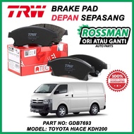 TOYOTA HIACE / KDH200 TRW FRONT BRAKE PAD [GDB7693]