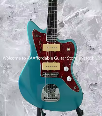 1959 Jazzmaster Journeyman Metallic Green Electric Guitar Wide Lollar Pickups, Alder Body, Red Pearl