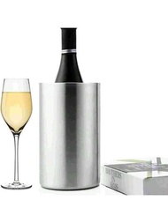 酒類冷卻器，雙層不鏽鋼酒液冷卻桶，可保持酒類冷藏數小時，也適用於香檳和啤酒冰桶