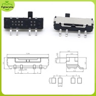 10Pcs 4 Pin Mini Slide Switch On-OFF 3Position Micro Slide Toggle Switch Miniature Horizontal Slide 