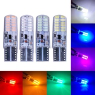 3pcs T10 W5W led strobe flash siliconegel light  194 168 3014 24LED LED blink Light Bulb Clearance L
