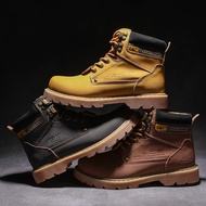 R5UT TOP★[มีในสต็อก] Caterpillar Shoes Caterpillar สำหรับผู้ชายและผู้หญิง CAT Martin Boots รองเท้าบูทต่อสู้กลางแจ้งด้านบนสูง 18