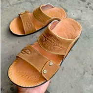 Genuine cow leather harley slippers