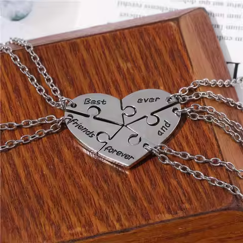 5pcs/Set Best Friend Pendant Necklace Pentagram Friendship Necklace For Women Best Friend Necklace B