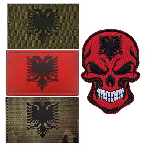 Albania embroidery flag Patch Badges US Army Combat Emblem Applique sticker Patches