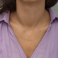 BAC GOLD MINIMALIS CHAIN 18K Saudi Gold Original Vermeil Gold High Quality Necklace Fashion Accessor