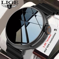 LIGE New NFC Smart Watch Men AMOLED Ultra Series Sports Bracelet Waterproof Voice Assistant Men Smartwatch Women