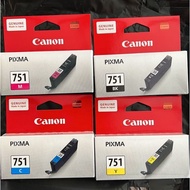 Canon 750/751 Black 751 Cyan/Magenta/Yellow Ink Cartridge 100% Original Geniune