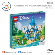 LEGO Disney 43206 Cinderella and Prince Charming's Castle (365 Pieces) For Kids Age 5+ Brick Toy