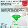 MOLA PAPER FILTER V60-02W ABACA / COFFEE FILTER PAPER 100 PCS WHITE